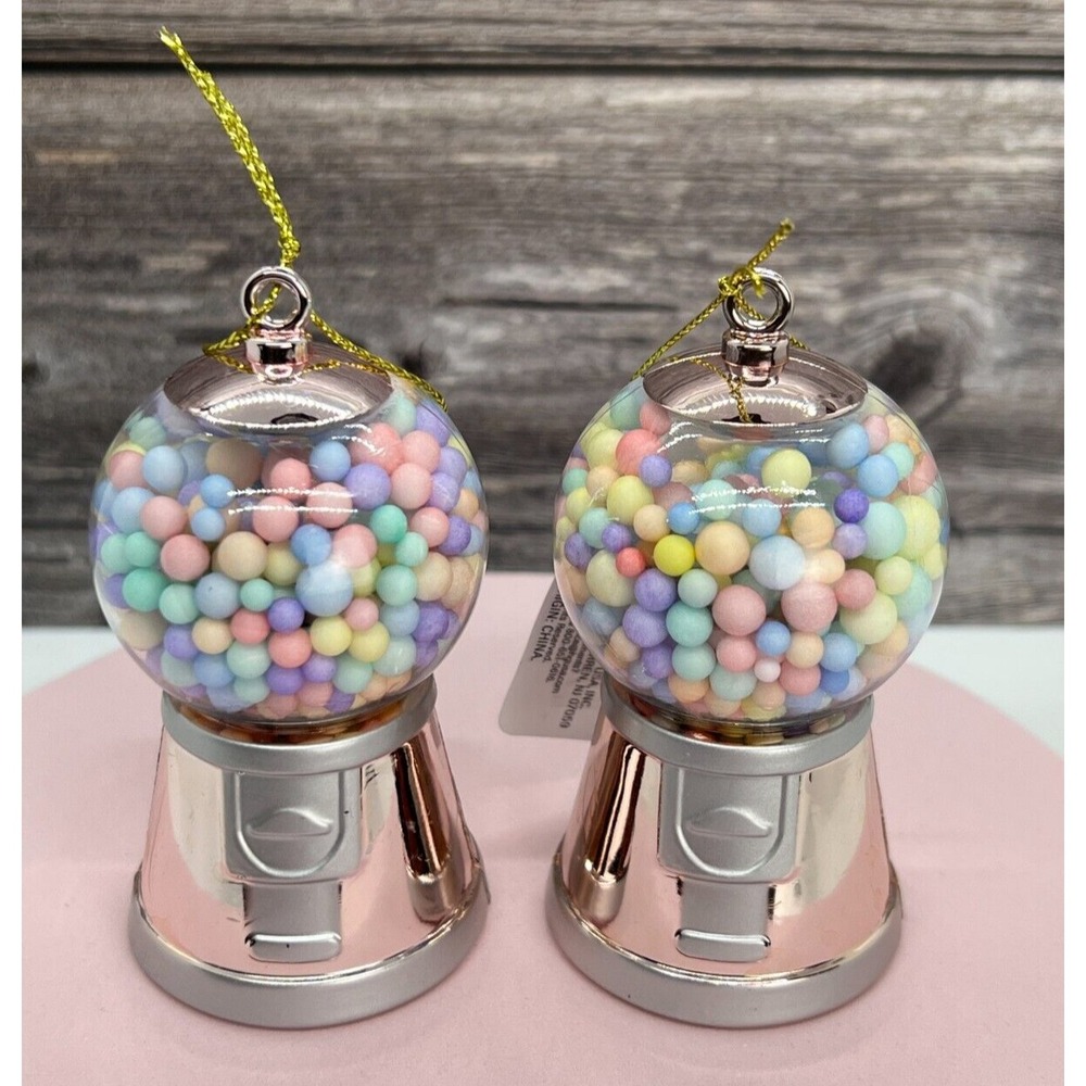 2x Target Bullseye Playground Gumball Machine Christmas Tree Ornament 2024 ~ NEW
